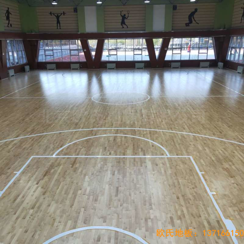 山西晉中榆次王湖小學體育木地板安裝案例