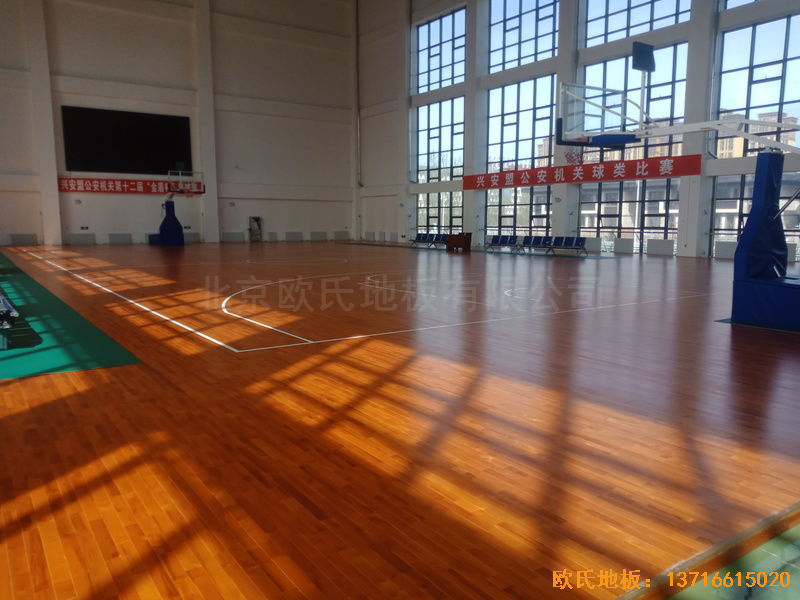 烏蘭浩特興安盟公安局運動地板施工案例