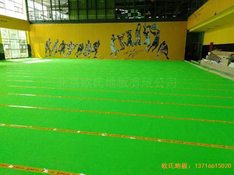 江蘇揚(yáng)州海蘭德瓊花籃球館體育地板鋪設(shè)案例