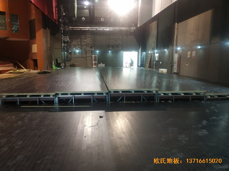 杭州職工之家舞臺體育地板安裝案例5