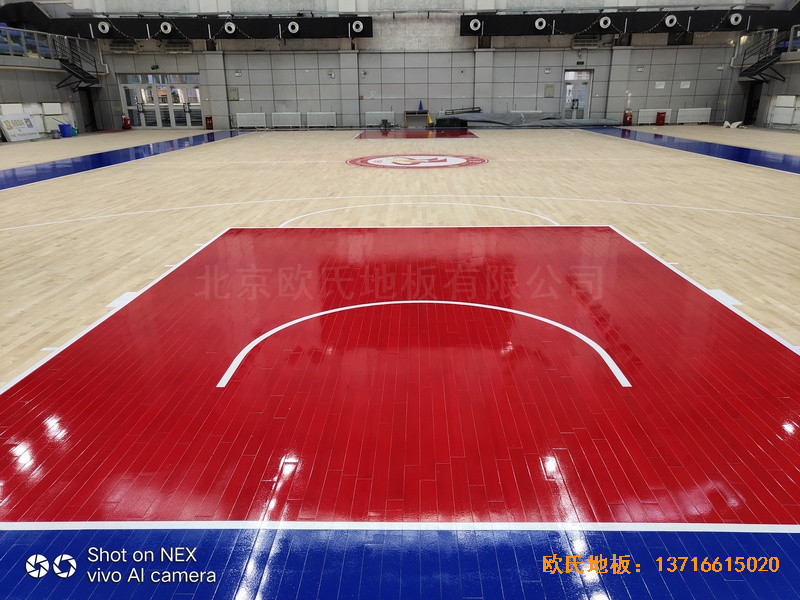 新疆烏魯木齊兵團二中籃球館運動地板鋪裝案例5