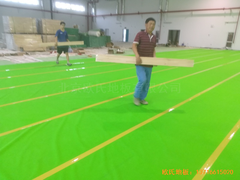 江蘇上海大眾儀征分公司運動館運動地板鋪設(shè)案例2