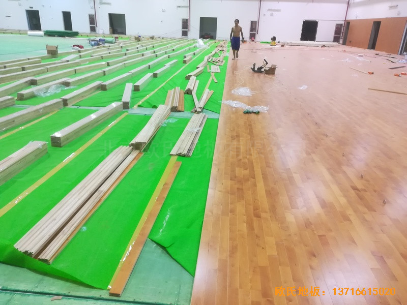 江蘇上海大眾儀征分公司運動館運動地板鋪設(shè)案例3