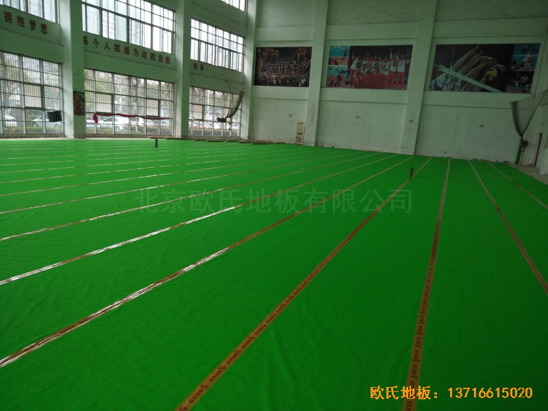 江蘇沭陽如東實(shí)驗(yàn)學(xué)校運(yùn)動(dòng)館體育木地板鋪裝案例4