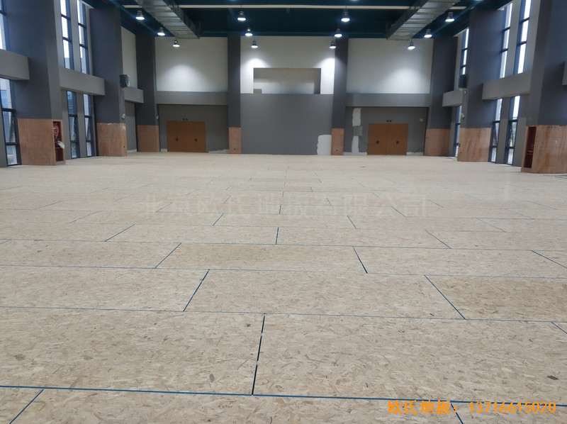 江蘇鹽城金風科技籃球館體育木地板鋪裝案例2