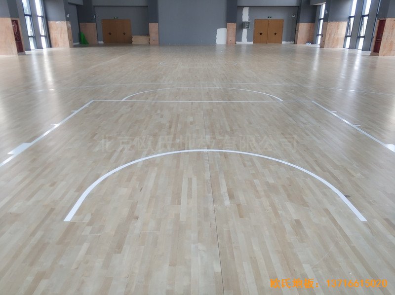 江蘇鹽城金風科技籃球館體育木地板鋪裝案例5