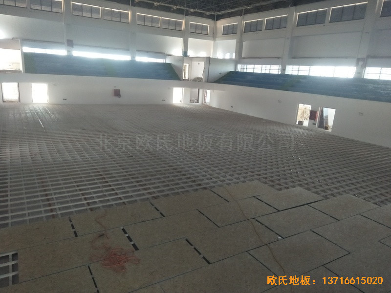 江西贛州天嬌中學(xué)運動館體育地板鋪裝案例3