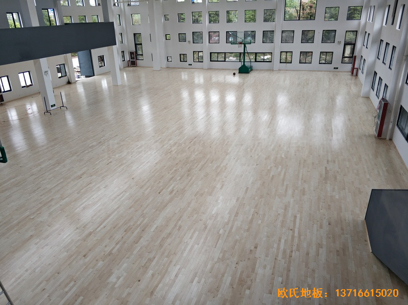 浙江寧波高新消防大隊(duì)籃球館體育地板施工案例3