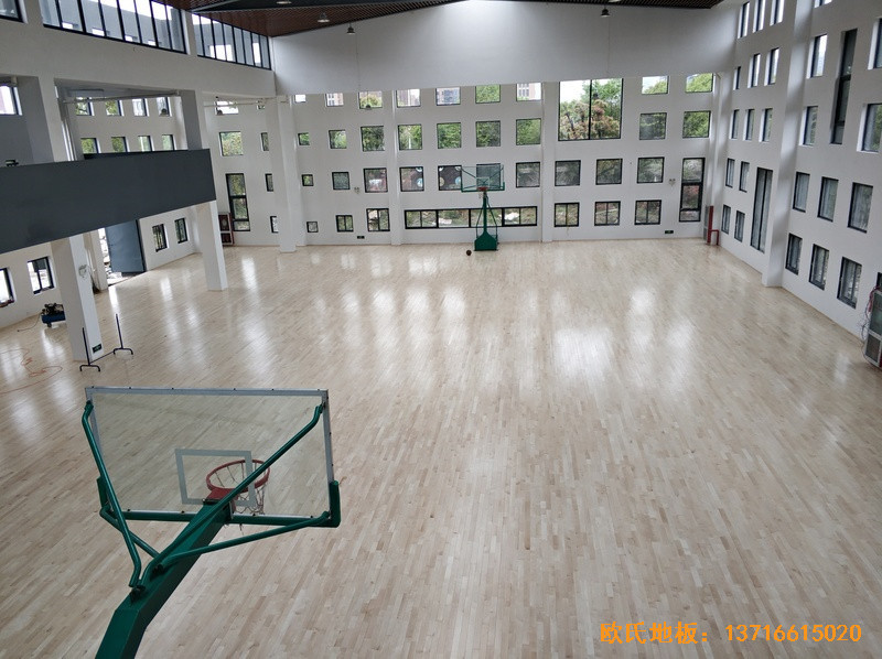 浙江寧波高新消防大隊(duì)籃球館體育地板施工案例4