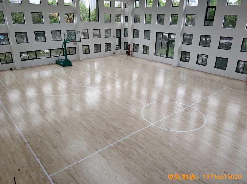 浙江寧波高新消防大隊(duì)籃球館體育地板施工案例5
