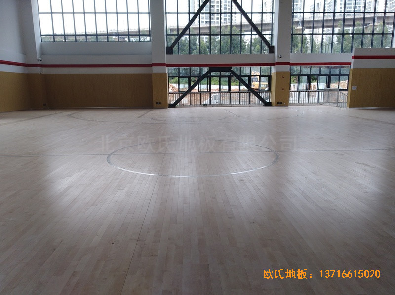 云南倪家營第三小學(xué)籃球館運動地板安裝案例5