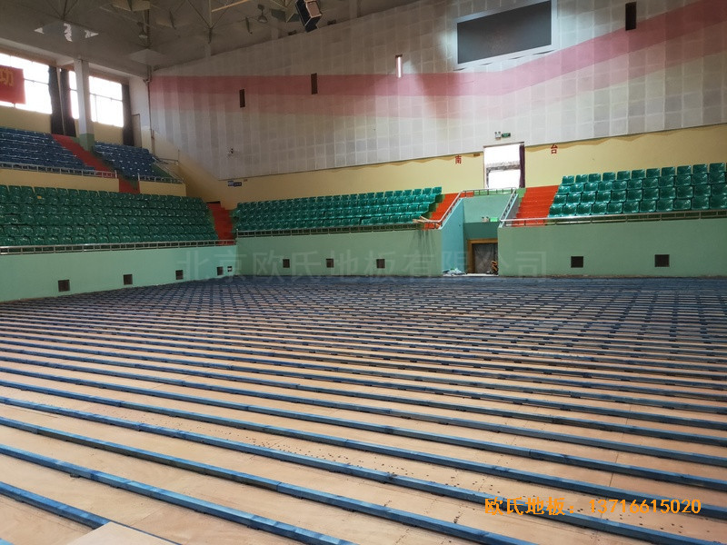云南官渡區(qū)體育館運動地板施工案例1