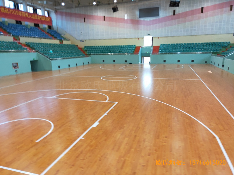 云南官渡區(qū)體育館運動地板施工案例4