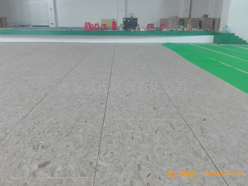 湖南益陽第十六中學(xué)體育館體育木地板安裝案例2