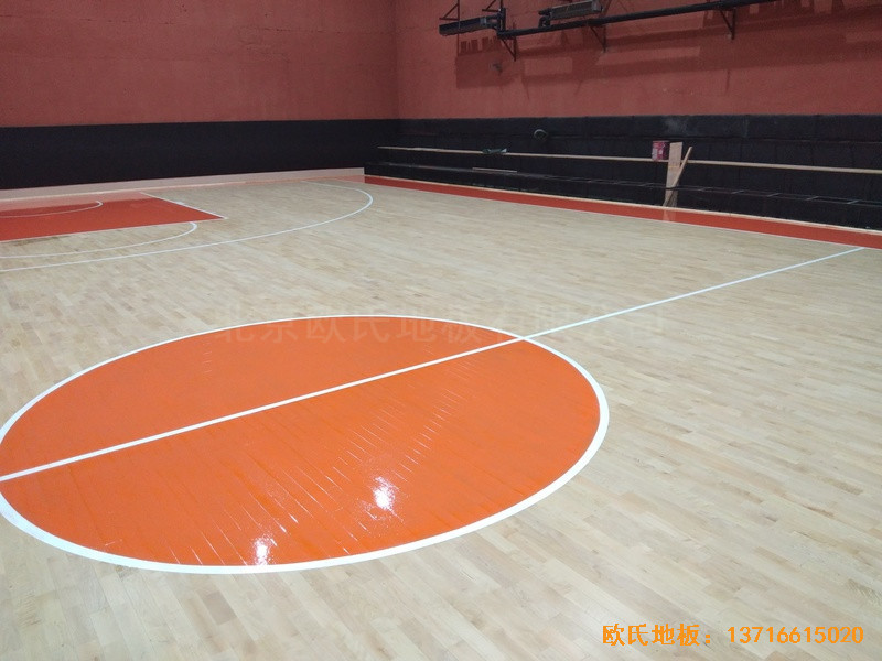 石家莊青園街電信營業(yè)廳對面籃球館運動地板施工案例3