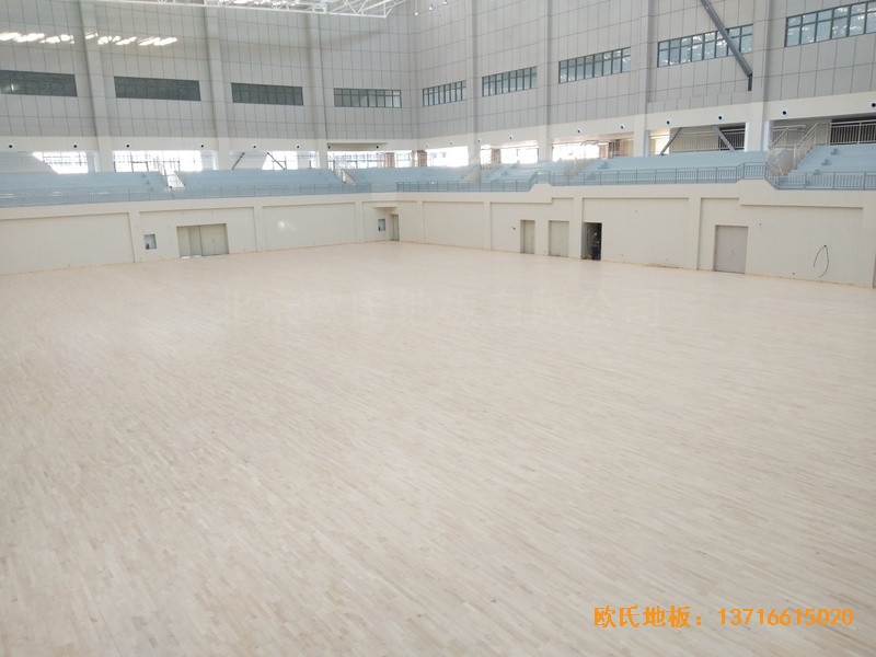 云南紅河州財經(jīng)大學體育館體育木地板鋪設案例0