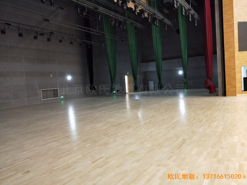 四川宜賓五糧液白酒學(xué)院運(yùn)動(dòng)館體育木地板鋪設(shè)案例5