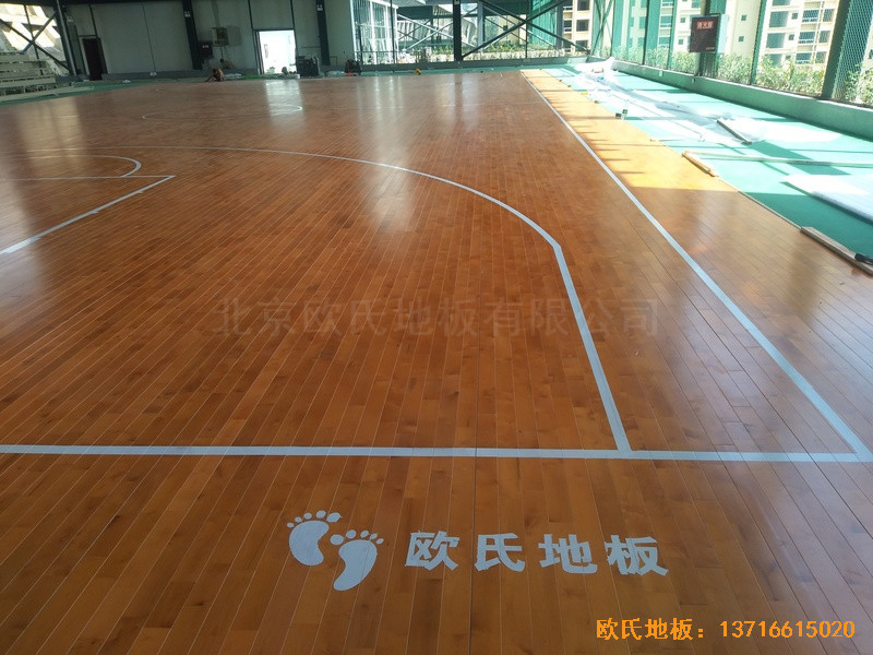 四川瀘州合江縣人民法院籃球館運動木地板鋪設(shè)案例3