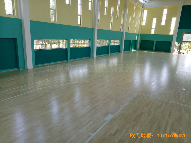 寧波至城學校籃球館運動地板安裝案例4