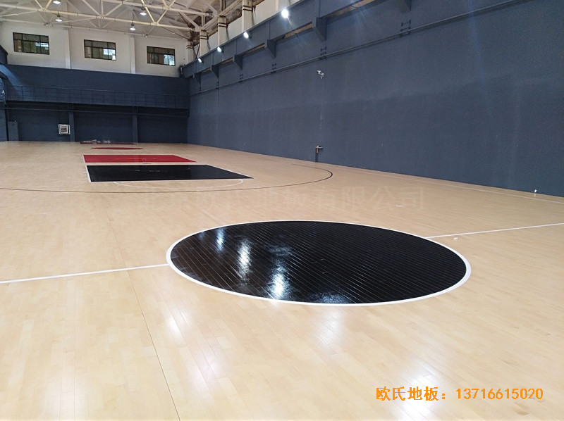 山東同昌23號籃球館體育地板施工案例0