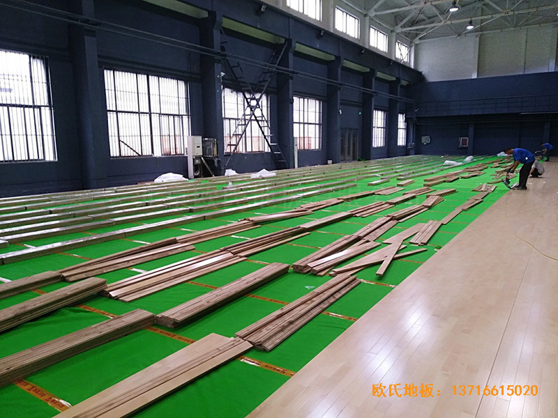 山東同昌23號籃球館體育地板施工案例3