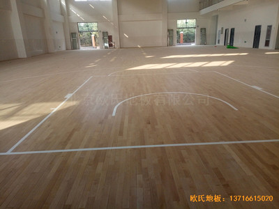 洛陽伊水小學籃球館運動地板施工案例