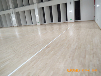 浙江寧波象山分?；@球館體育地板鋪裝案例