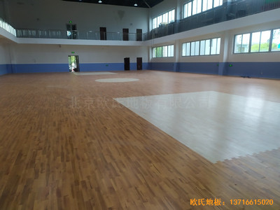 浙江虹橋較好的小學(xué)籃球館體育地板安裝案例