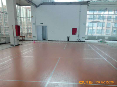 甘肅天水清水縣農(nóng)業(yè)學(xué)院籃球館體育地板鋪設(shè)案例