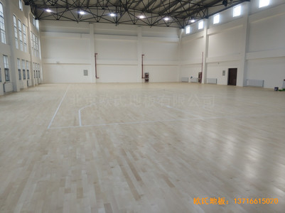 西安63751部隊(duì)籃球館體育木地板安裝案例