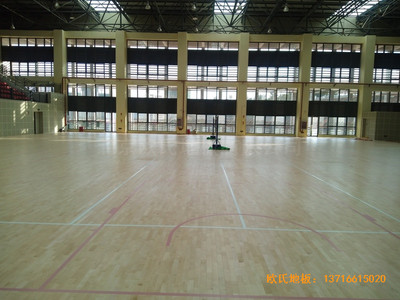 云南滇西技術(shù)大學(xué)總部籃球館運(yùn)動(dòng)木地板施工案例