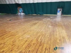 一般籃球場(chǎng)木地板施工步驟